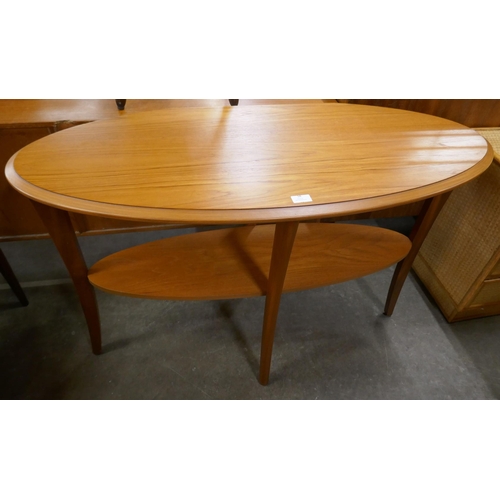 35 - A Nathan teak oval side table