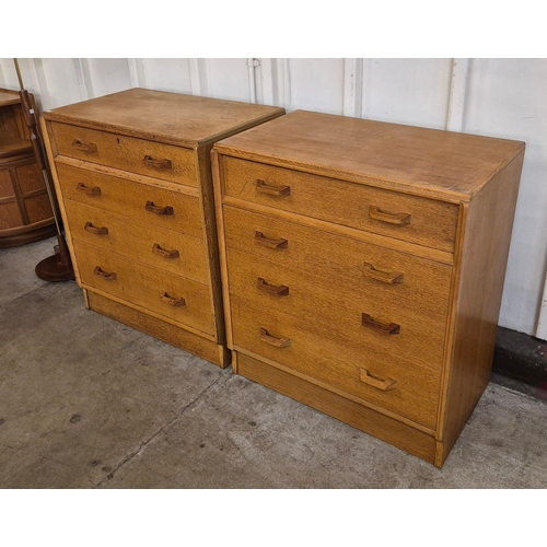 52 - A pair of G-Plan Brandon oak chests of drawers