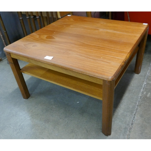 72 - A square teak coffee table