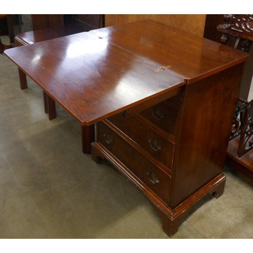 94 - A George III style walnut bachelor's chest of drawers