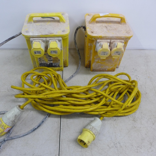 2011 - Two 110v transformers and 110v extension leads. *Transformer and extension have failed PAT testing, ... 