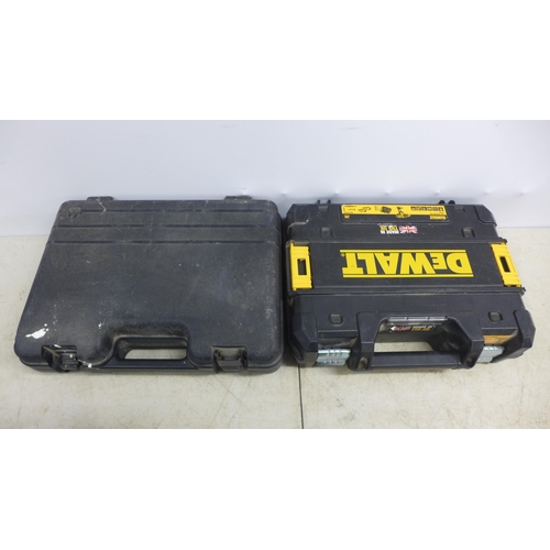 2025 - Five empty tool cases including Makita, Hitachi, Dewalt and Wickes