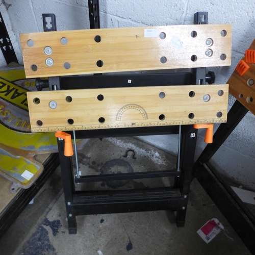 2040 - A Black and Decker Workmate folding work bench and one other folding work bench