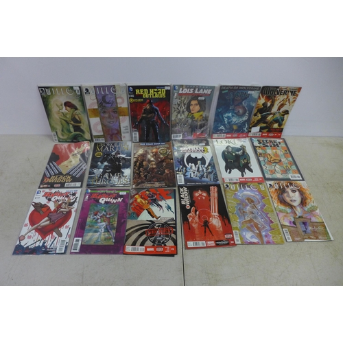 2085 - A collection of approximately 50 comics featuring mainly Marvel and other Super Hero comics