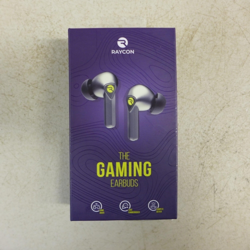 2106 - A pair of Silver Raycon Gaming Earbuds, boxed & unused