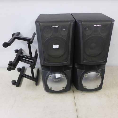 2111 - A pair of Sony Saw Super Woofer 400w speakers (SS-XB80V)