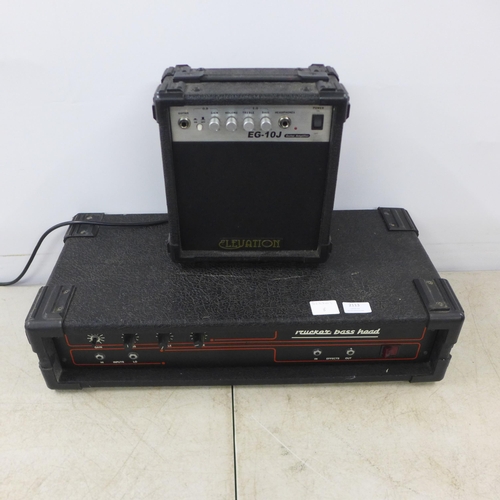 2113 - An Elevation EG-10V guitar amplifier and a Trucker bass amplifier head unit