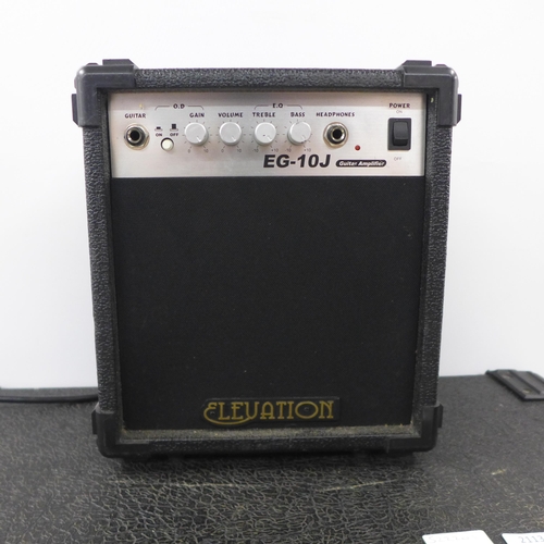 2113 - An Elevation EG-10V guitar amplifier and a Trucker bass amplifier head unit