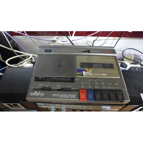 2114 - A quantity of radio and stereo equipment including a Panasonic RX-C34 portable stereo component syst... 