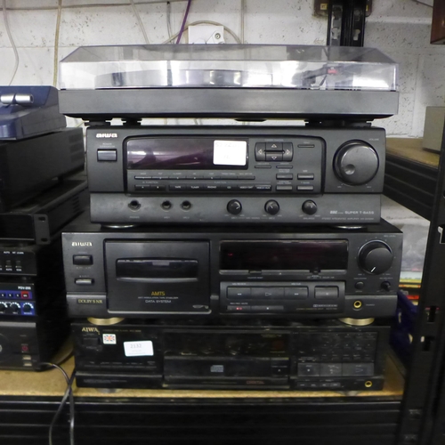 2132 - A quantity od Aiwa stereo equipment including a MX-23100M stereo integrated amplifier, an AD-S750 st... 