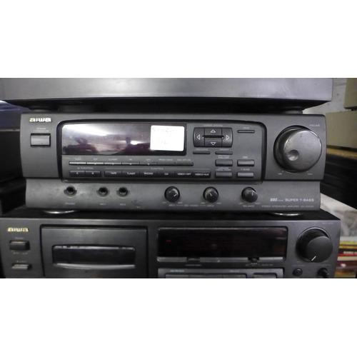 2132 - A quantity od Aiwa stereo equipment including a MX-23100M stereo integrated amplifier, an AD-S750 st... 