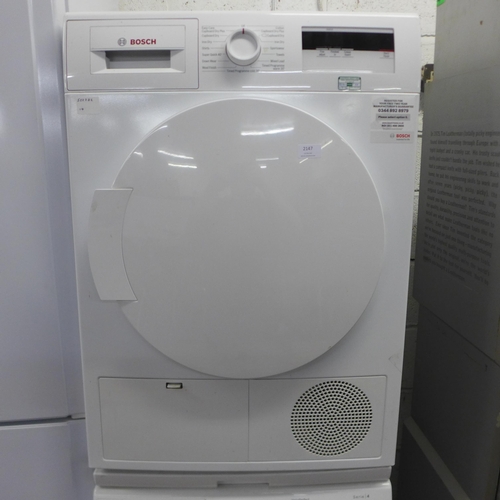 2147 - A Bosch Vario Perfect Series 4 washing machine and spin dryer combination