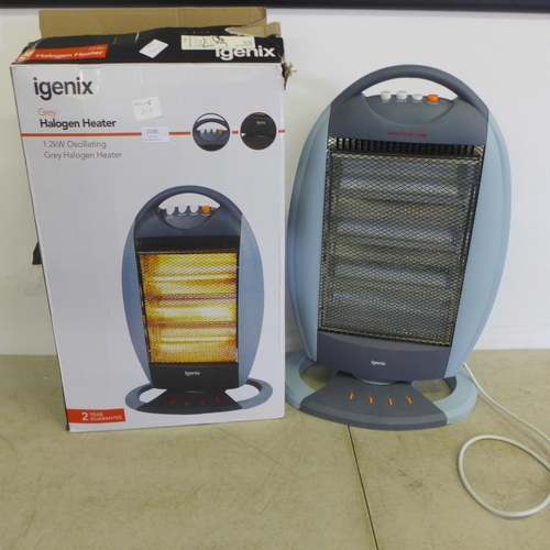 2149 - An Igenix 1.2kw halogen heater