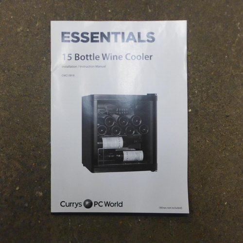 2150 - A Currys essentials (CWC15B18) glass fronted mini fridge