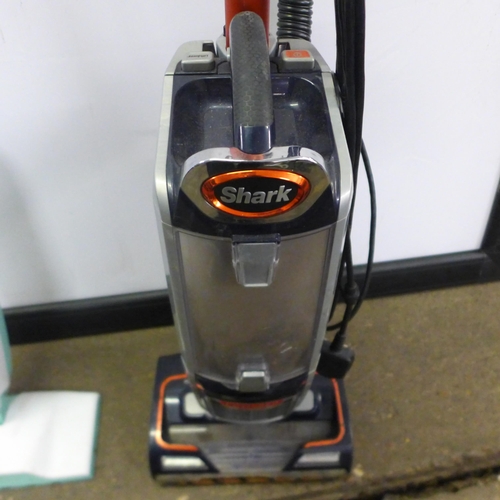 2165 - A Shark Liftaway powered upright Duo clean vacuum cleaner and Shark steam mop