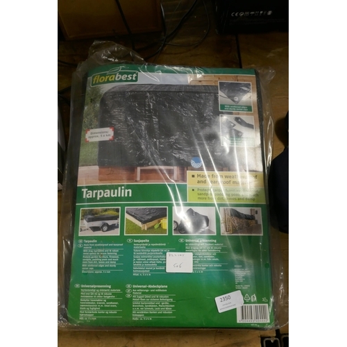 2350 - A Florabest 5 x 4m weather proof and tear proof tarpaulin- unused