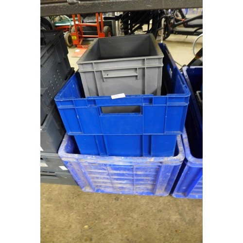 2335 - 11 Assorted heavy duty plastic storage boxes