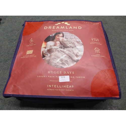 3378 - Dreamland Fur Heated Throw -  120 X 160 Cm (321-26) *This lot is subject to VAT