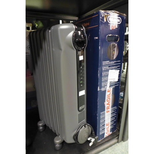 3381 - Delonghi Oil Filled Grey Radiator - Model Trrso715E.G (321-31) *This lot is subject to VAT