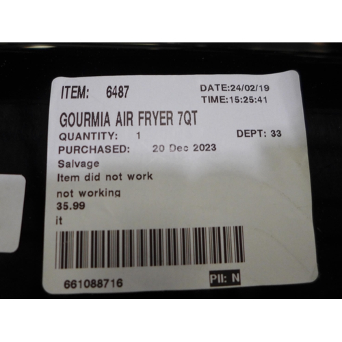 3384 - Gourmia Air Fryer 7Qt     (321-199) *This lot is subject to VAT