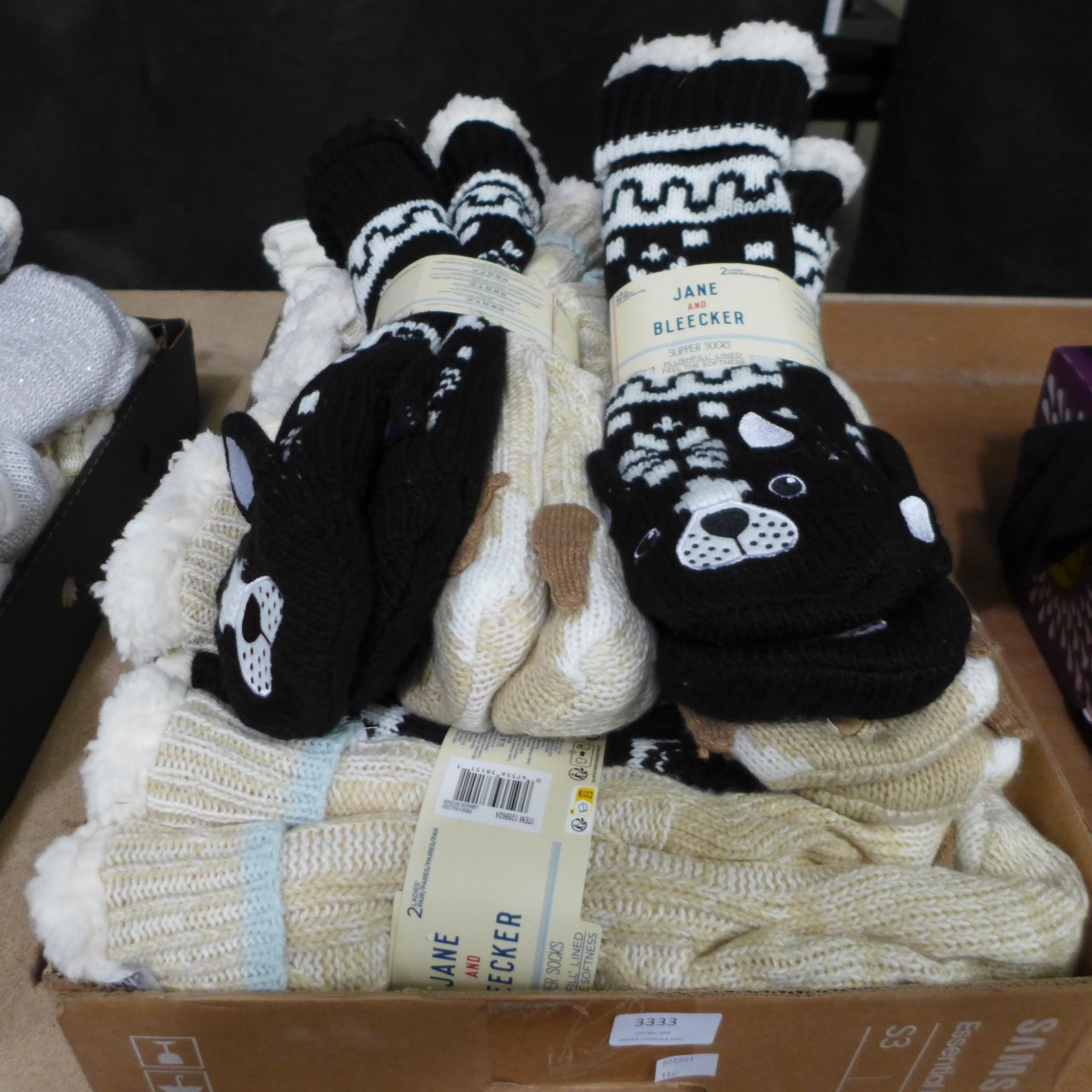 Quantity of Ladies 'Jane Bleecker' slipper socks, UK sizes 2-8