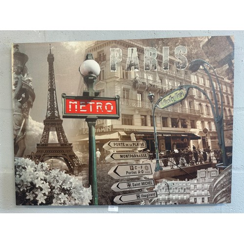 1559 - A Parisian themed print on canvas (80cm x 60cm)