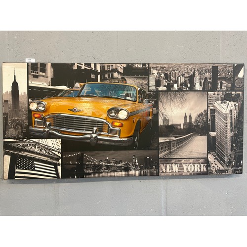 1558 - A New York themed print on canvas (88cm x 46cm)