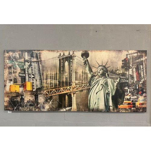 1550 - A New York themed print on canvas (140cm x 60cm)