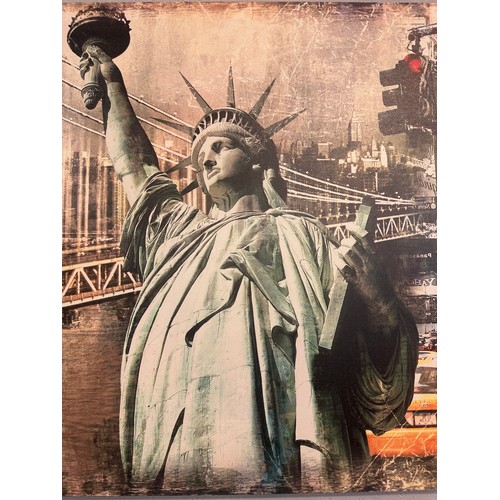 1550 - A New York themed print on canvas (140cm x 60cm)