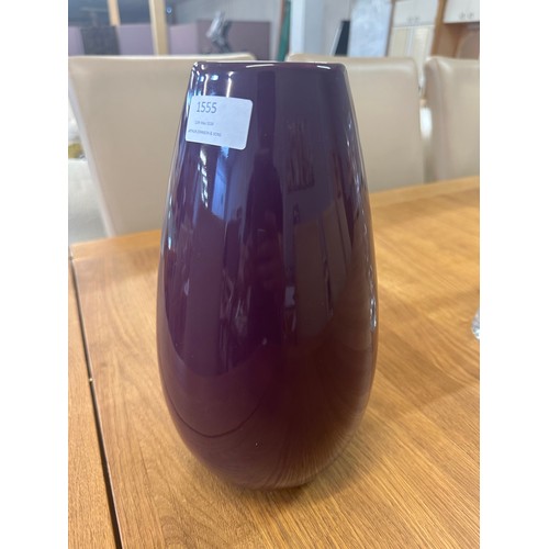 1555 - A Purple ceramic vase