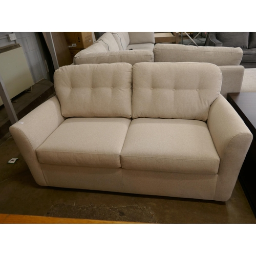 1467 - An Oatmeal fabric two seater sofa bed