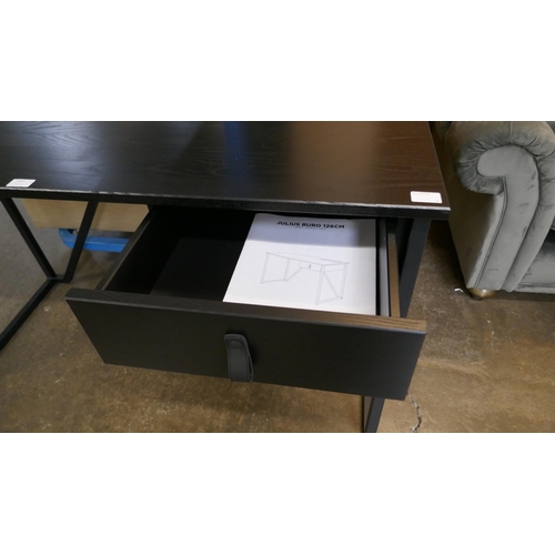 1480 - A black desk with one drawer