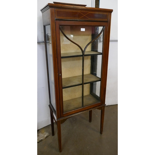 113 - An Edward VII inlaid mahogany display cabinet