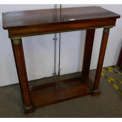 118 - A Regency rosewood and gilt metal mounted console table