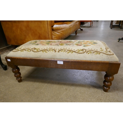 174 - A Victorian style mahogany footstool