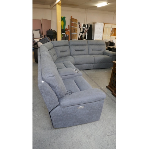 1492 - Justin Grey Sectional Reclining Corner Sofa , Original RRP £1499.99 + VAT (4201-22) *This lot is sub... 