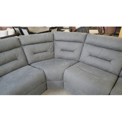 1492 - Justin Grey Sectional Reclining Corner Sofa , Original RRP £1499.99 + VAT (4201-22) *This lot is sub... 