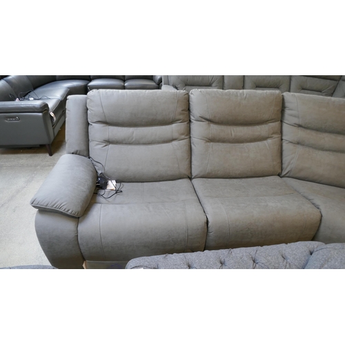 1494 - An Eden Grey Fabric Corner sectional Sofa - damaged, Original RRP £1666.66 + VAT (4201-6) *This lot ... 