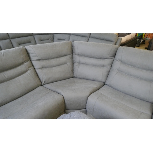 1494 - An Eden Grey Fabric Corner sectional Sofa - damaged, Original RRP £1666.66 + VAT (4201-6) *This lot ... 