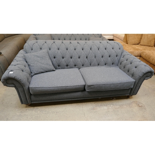 1495 - Bordeaux Button Back Blue Fabric 4 Seater Sofa, Original RRP £874.99 + VAT (4201-13) *This lot is su... 