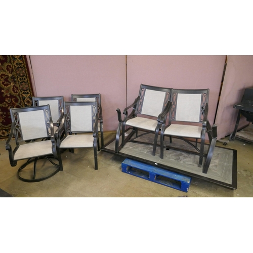 1508 - Agio Turner 7 Piece Sling Dining Set - damaged, Original RRP £1249.99 + VAT (4201-26) *This lot is s... 