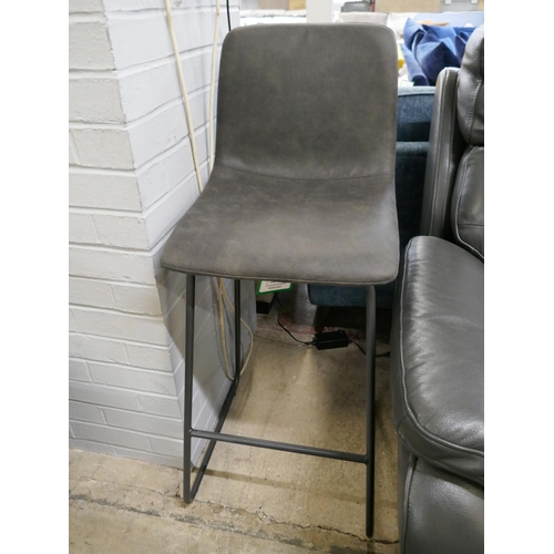 1369 - A pair of light grey Hanna barstools