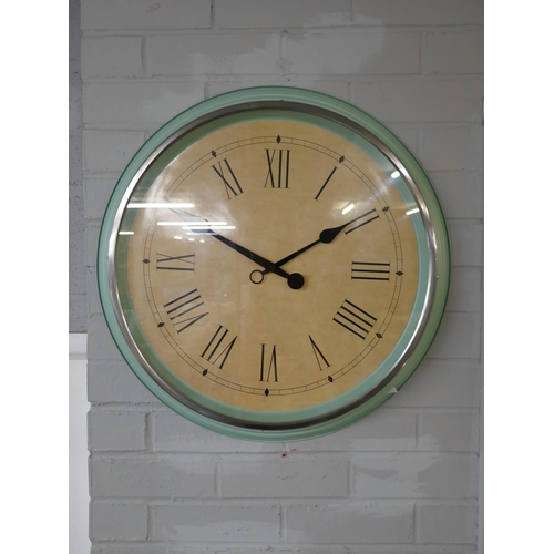 1375 - A Large Blue Skovel wall clock (59cm)