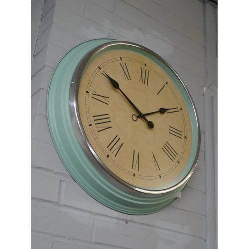 1375 - A Large Blue Skovel wall clock (59cm)