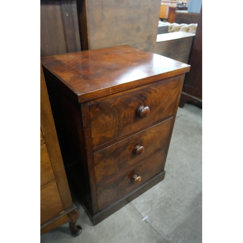 226 - A Victorian mahogany three drawer chest