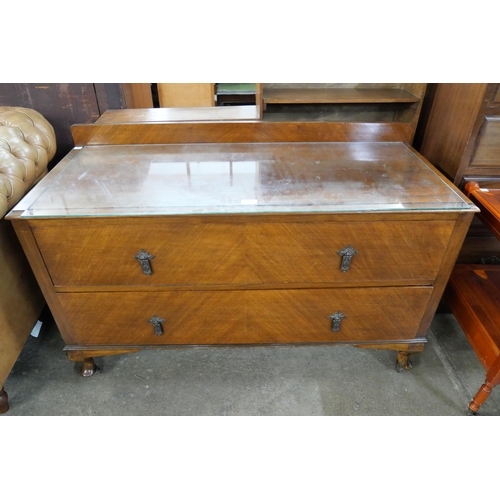 200 - Two Edward VII walnut chests of drawers