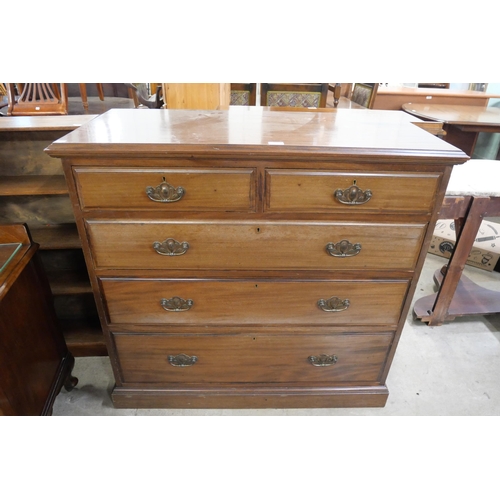 203 - An Edward VII walnut chest of drawers