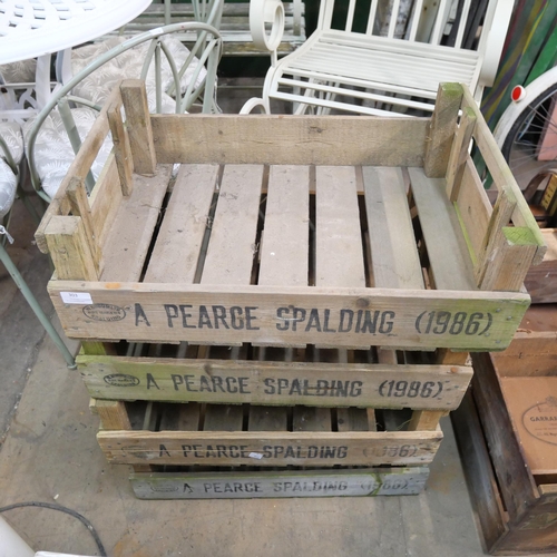 303 - Four pine potato crates