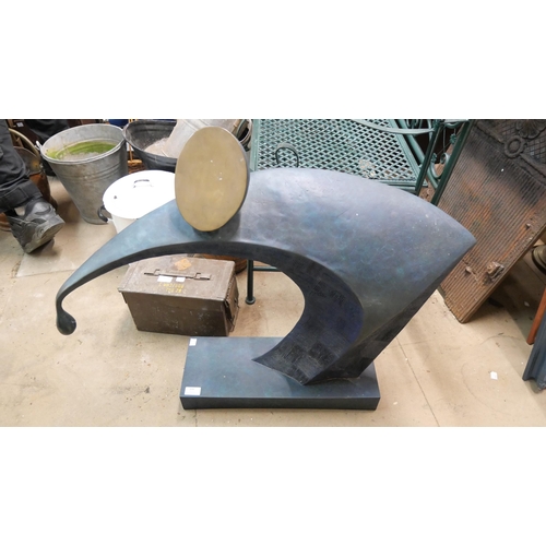 308 - A large abstract bronze sculpture