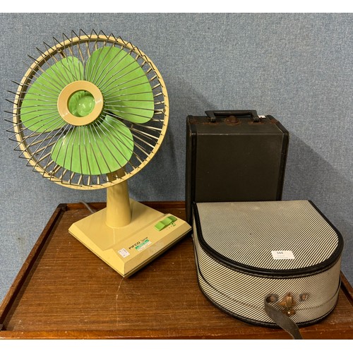 344 - A Pifco fan, heater and a stereograph